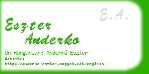 eszter anderko business card